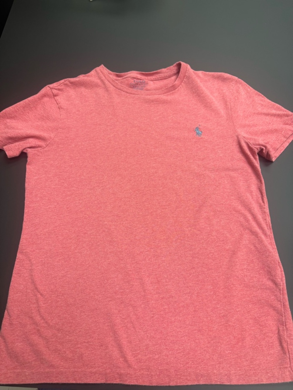 Polo by Ralph Lauren Heather Coral Tee with Blue Print 🤍🤍